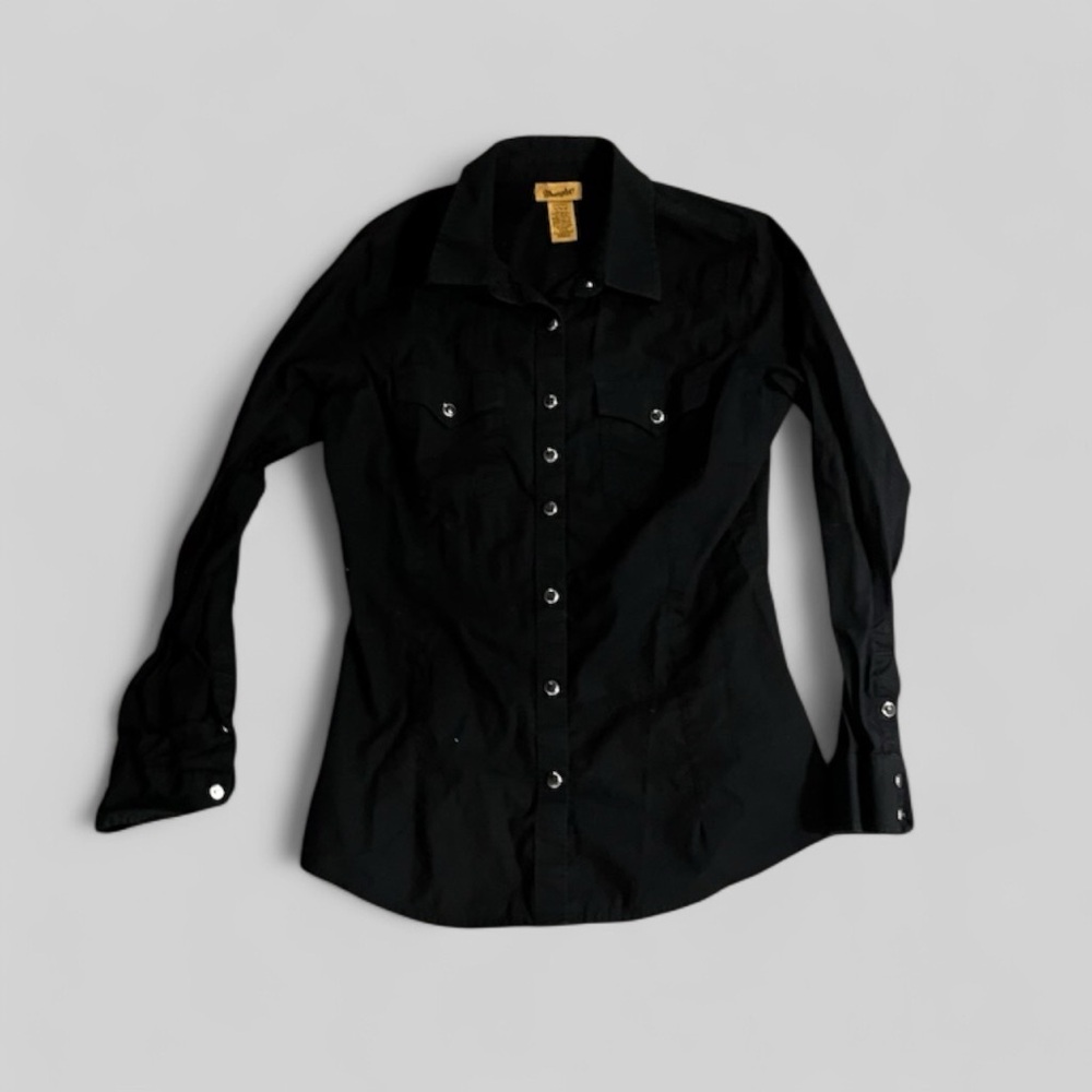 Wrangler Black Casual Button Down Shirt